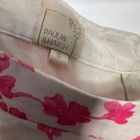 Paulmi & Harsh Pink Bird Printed Pre-Stitched Saree Set - Picture 6 of 6